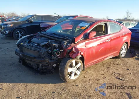 2013 Hyundai Elantra Gls z USA, uszkodzony, nr VIN 5NPDH4AE0DH305776